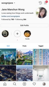 Instagram profile layout