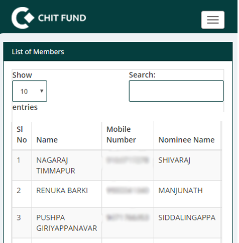 Web App for Chit Fund