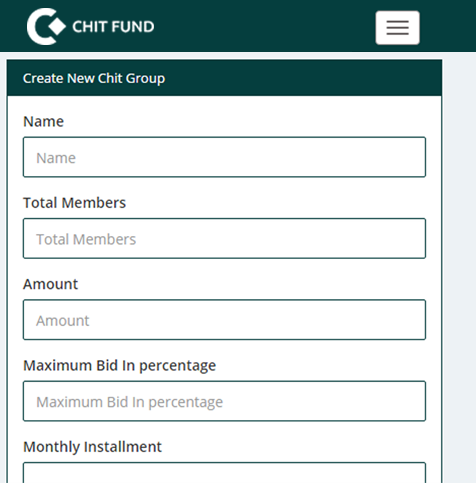 Chit Fund App Design
